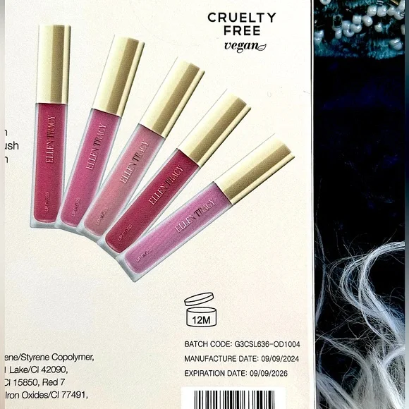 Ellen Tracy Lipgloss Set 5 piece ‘ SHOW OFF ‘ pink and mauve shades new in box - Picture 9 of 12